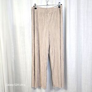NWT‎ Anne Klein Beige Fully Lined Flowy Trousers Size M